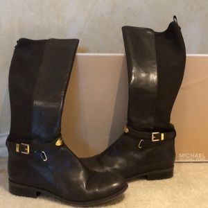 Michael Kors Arley Stretch Boot DK Coffee Size 11M